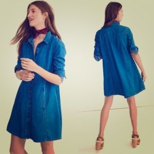 Madewell A-line Denim Shirtdress, L, EUC